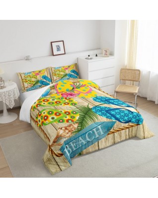 Beach Flip Flops Quilt Set
