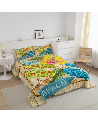 Beach Flip Flops Quilt Set