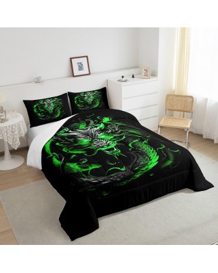 Castle Fairy 3D Dragon Quilt Set