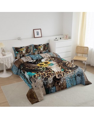 Castle Fairy Cow Skull Quilt Set