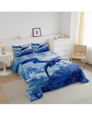 Castle Fairy Dragon Full Size Quilt Set