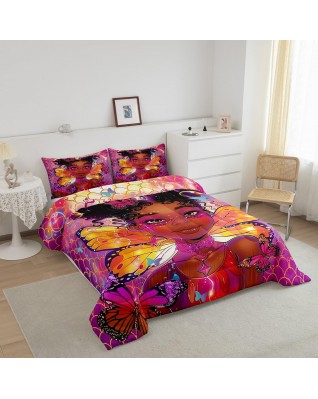 Cool Girl Pattern Full Size Comforter Set